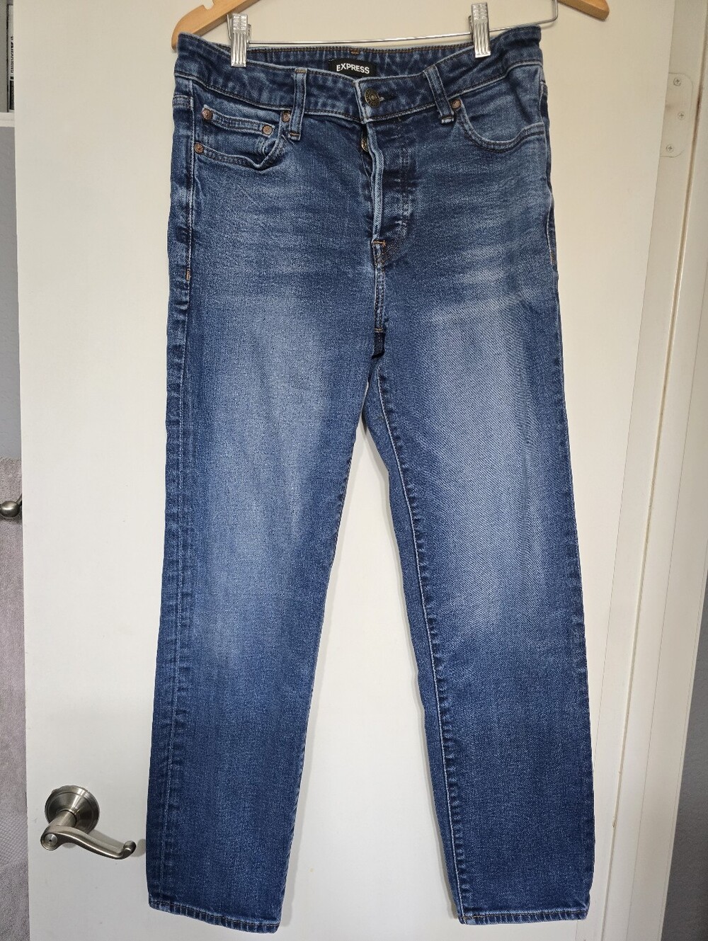 Express Men’s Blue Slim Straight Denim Jeans 32x30